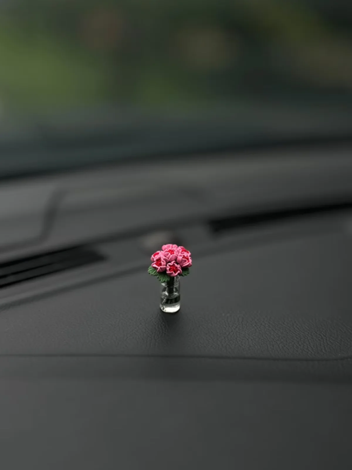 Simpatica decorazione interna per auto Mini vaso di girasole rosa Ornamenti decorativi per console centrale automatica per accessori regali per auto - Image 3