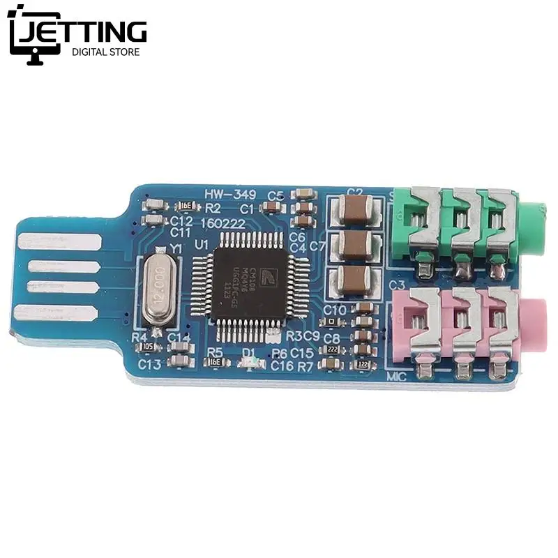 CM108 USB 드라이브 프리 USB 사운드 카드, 노트북 컴퓨터 외장 사운드 카드 모듈