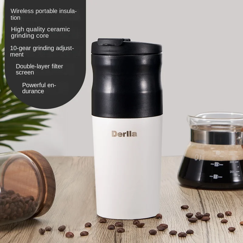 

Germany Derlla portable coffee machine semi-automatic household small hand-washed cup electric grinding one person.