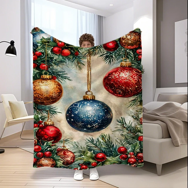 Christmas Ornament Throw Blanket 4