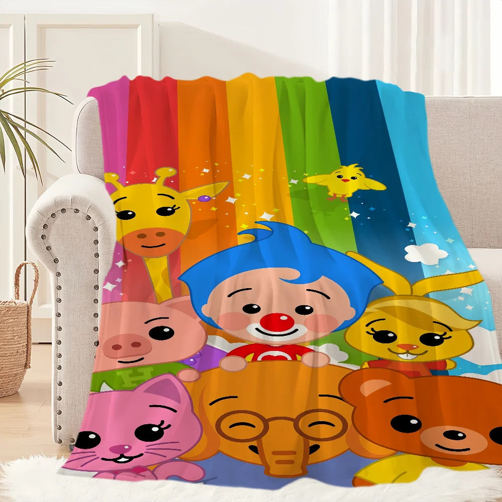 warm Cartoon soft plush Cute blanket suitable for sofa living P-Plim room office baby bedroom travel Plim gift Flannel 2
