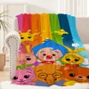 warm Cartoon soft plush Cute blanket suitable for sofa living P-Plim room office baby bedroom travel Plim gift Flannel 2