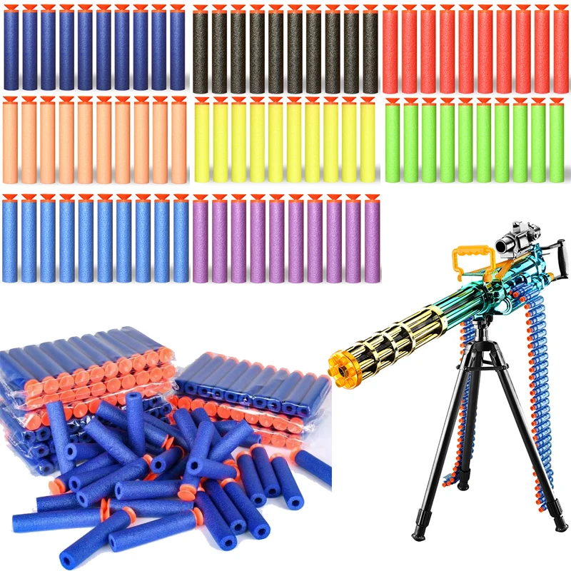 ZoneYan 200 Stück Mega Pfeile – Glow Darts Refill Für N-Strike Elite Blaster, Weiche EVA-Kugeln | Nachfüllpackung Für Spielzeugpistolen