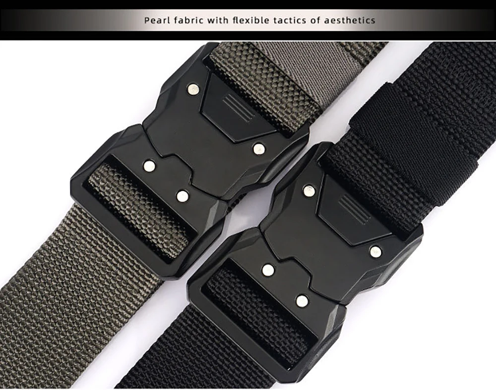 1pc männer Gürtel Outdoor Taktische Gürtel Multi-Funktion Schnalle Nylon Gürtel Hohe Qualität Legierung Schnalle Gürtel Sport Leinwand neutral Gürtel – Detail 2