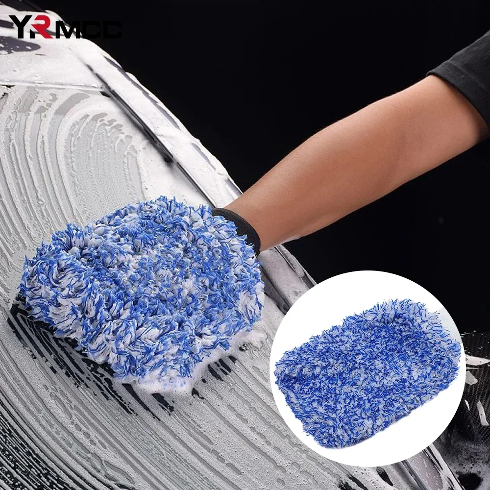 Car Washing Gloves Microfiber Strong Water Coral Velvet Cleaning Glove Soft Thickened Dust Removal Clean Tools Car Accessories for car cleaning gloves,microfiber cleaning gloves,microfiber washing gloves,microfiber gloves