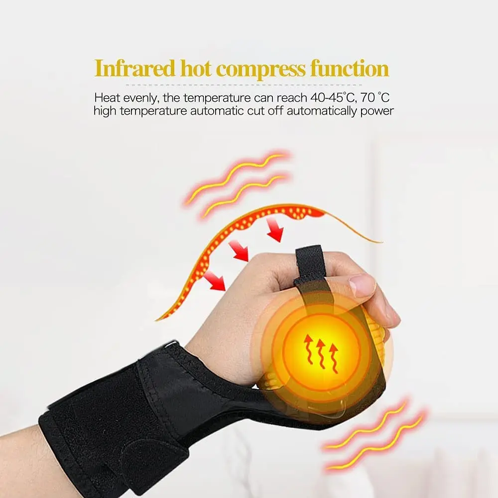 

Infrared Hot Compress Finger Warm Hand Massager Ball,Finger Anti Spasticity Exercise Stroke Physic Training Massage Fingers