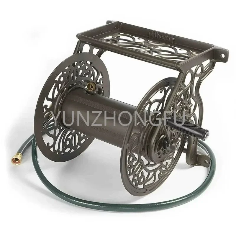 

LBG-704 125' Steel Decorative Garden Hose Wall Mounted Reel