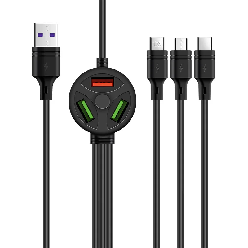 

6in1 USB Cable for IPhone Fast Charger Charging Cable for Micro USB Phone Type C Xiaomi Huawei Samsung Charger Wire for IPad