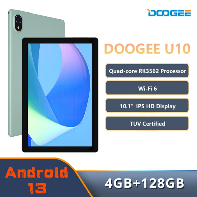 DOOGEE U10 9gb 128gb RK3562 Quad Core 10.1 Google Play Android 13 Tablet  Pc OTG