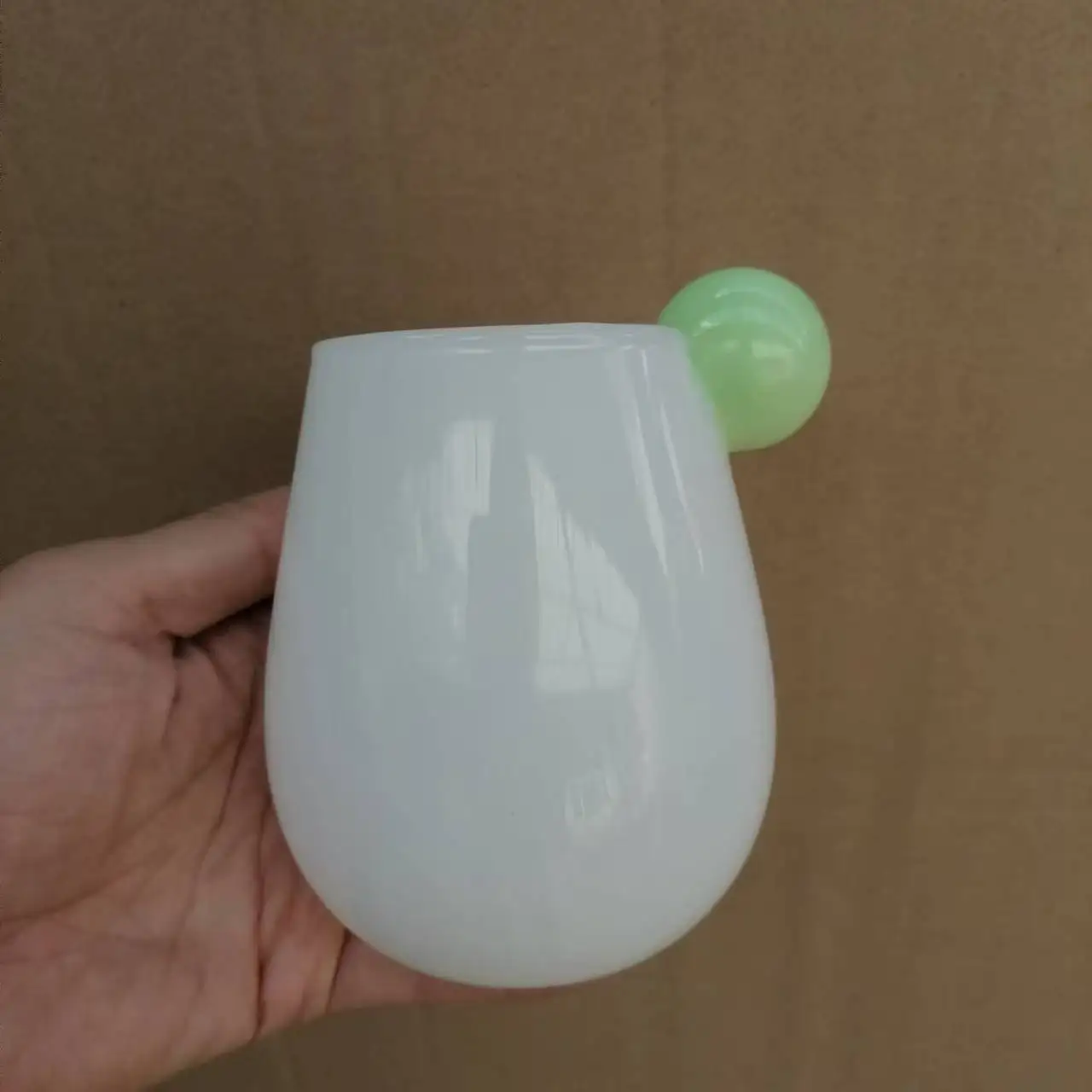 European Ins Candy Color Creative Fat Belly Glass Milk Coffee Cup Household Heat-resistant Thickened Single-layer Water Cups