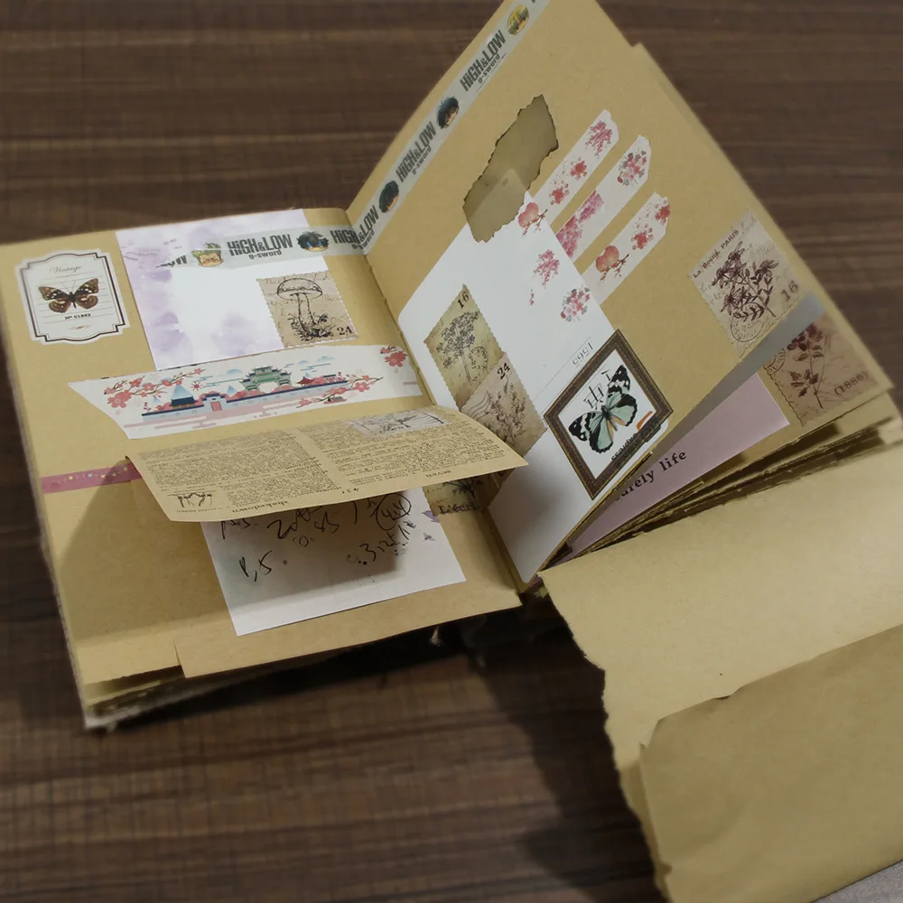 

Vintage Blank Kraft Notebook Sketch Drawing Book Journal Diary Note Stationery School Office Manual Ledger DIY Linen Notepad