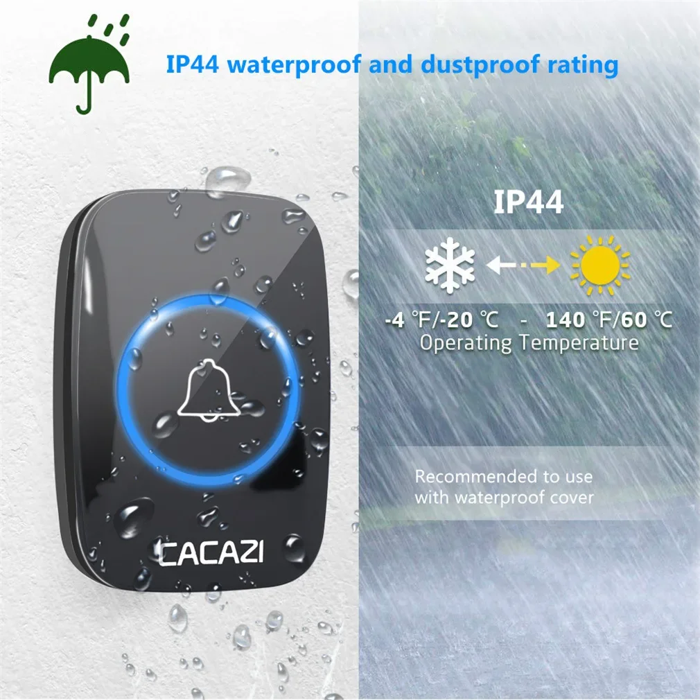 Home Welcome Smart Door Bell Waterproof Wireless Doorbell 60 Songs Home Welcome Chimes Ringtone 5 volume