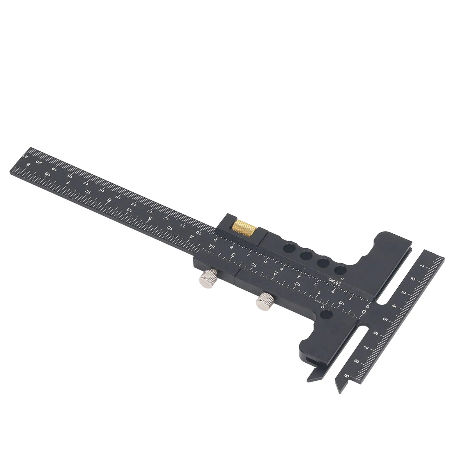 Caliper Measuring Tool T Shaped Woodworking Ruler 0‑100mm 0‑210mm Range Aluminum Alloy Marking Gauge Caliper Measuring Tool