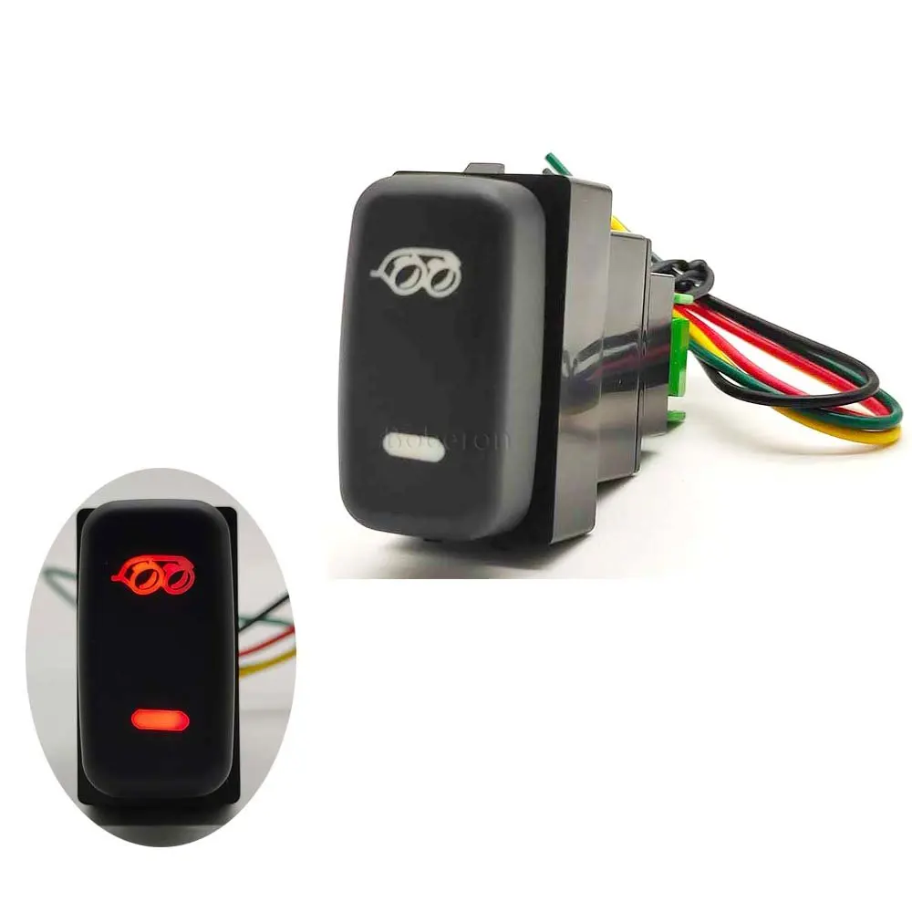 

1PC Automobile Dual Exhaust Button Switch Battery Power Supply For Mitsubishi outlander Pajero V73 V93 V97 Lancer EX
