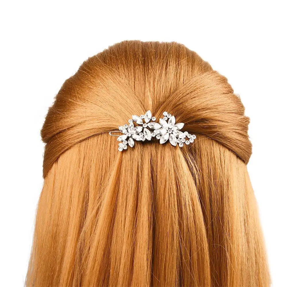1 PC New Fashion Rhinestone Flower Hair Clip Crystal Hair Clip Jewelry Accessories