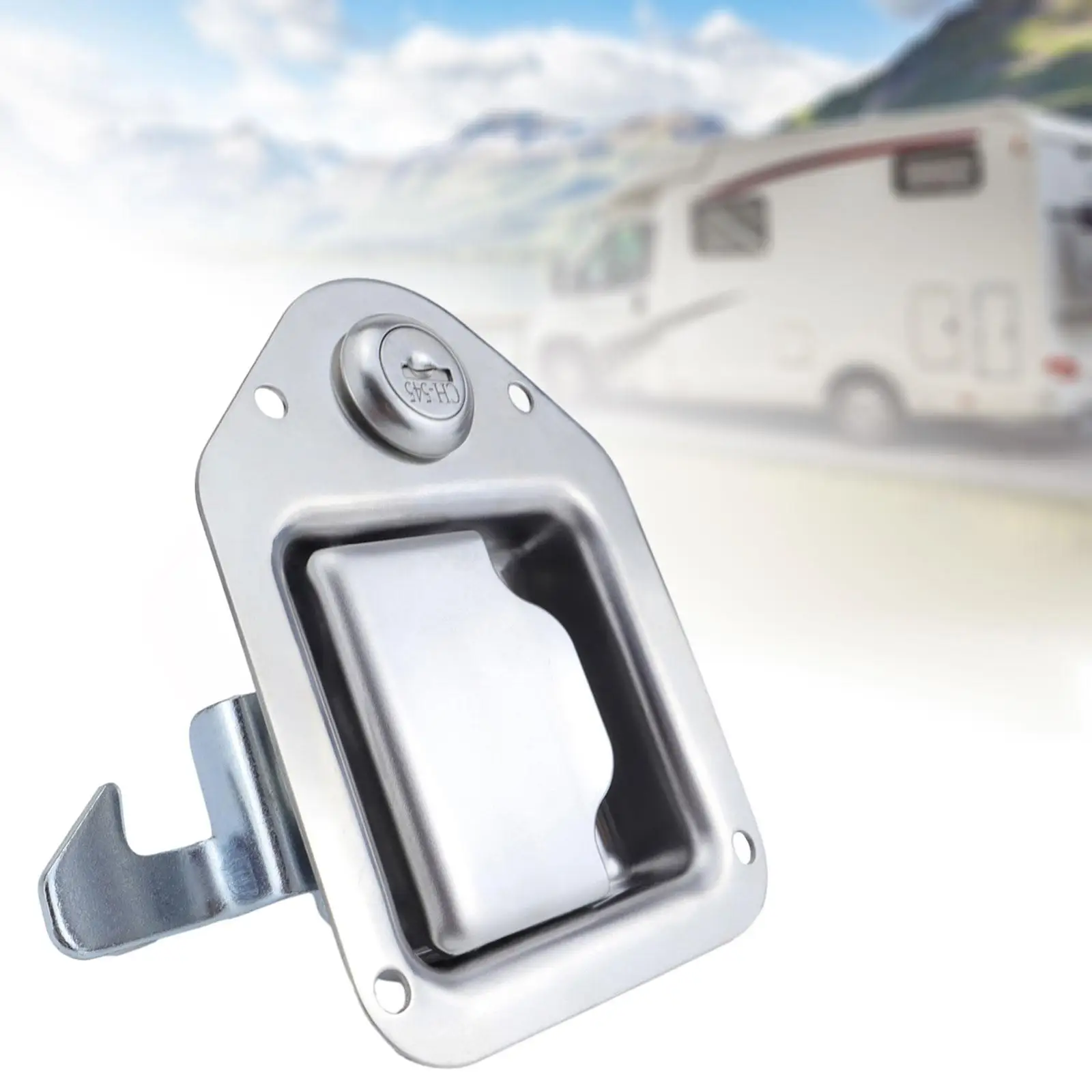 Maniglia Di Ricambio Della Serratura Della Porta In Acciaio Inossidabile Con Chiave Rv Truck Trailer Atv Utv