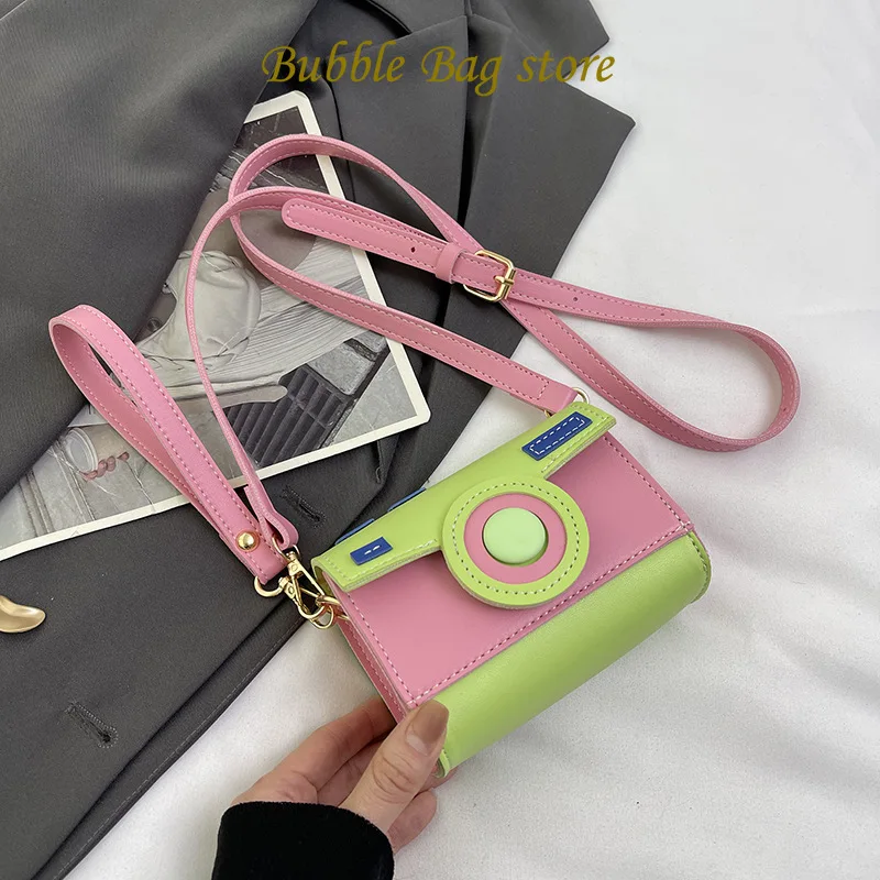 

Korean Ins Cute Girl Bag Female New 2024 Spring Simple Fashion Small Square Camera Bag Crossbody Bag