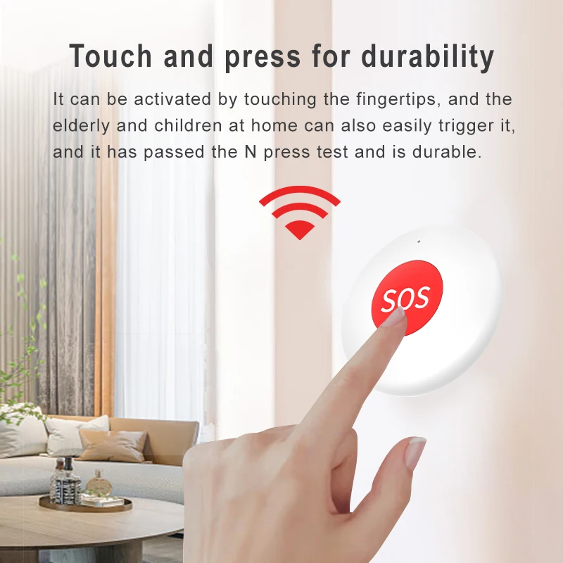 Smart Emergency SOS Help Button with Hanging Rope