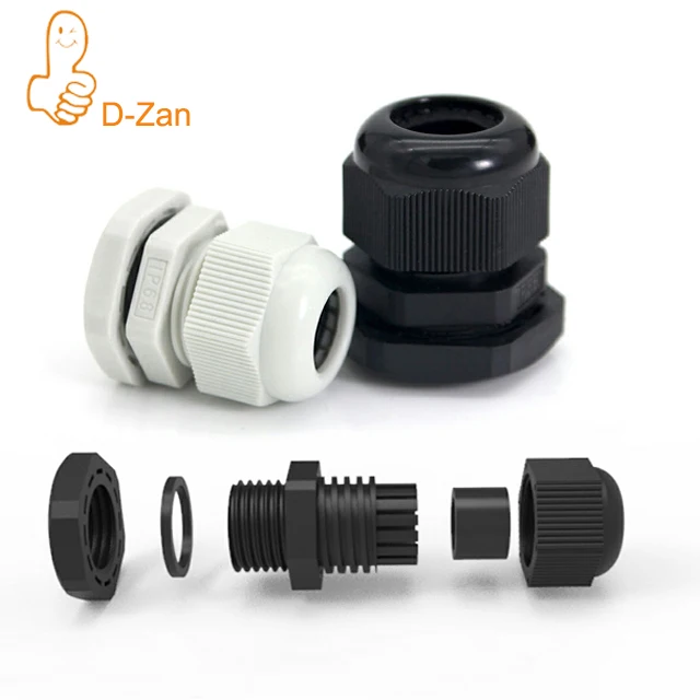 2 Pack 1-1/4"NPT Cable Glands Waterproof Connectors, Adjustable 18-25mm Cable IP68 Waterproof Nylon Joints with Gaskets