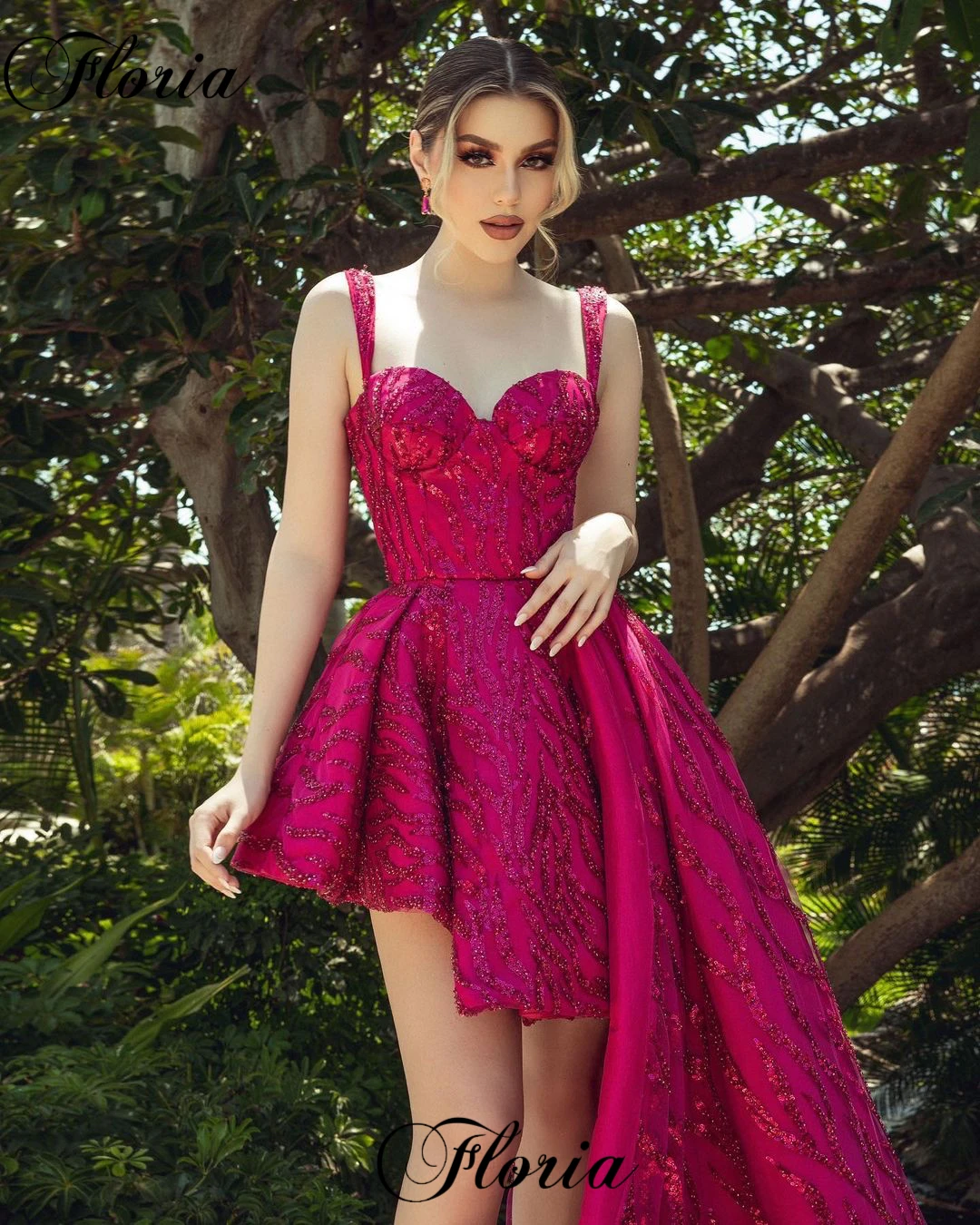 Dress Vestidos Color Rosa Oscuro Palo Rosa Vestido De Puntos