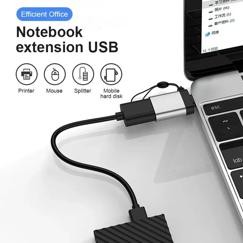 USB C OTG 어댑터 타입 C - USB 30 미니 컨버터, 휴대폰 액세서리용 고속 데이터 전송 타입 C 어댑터