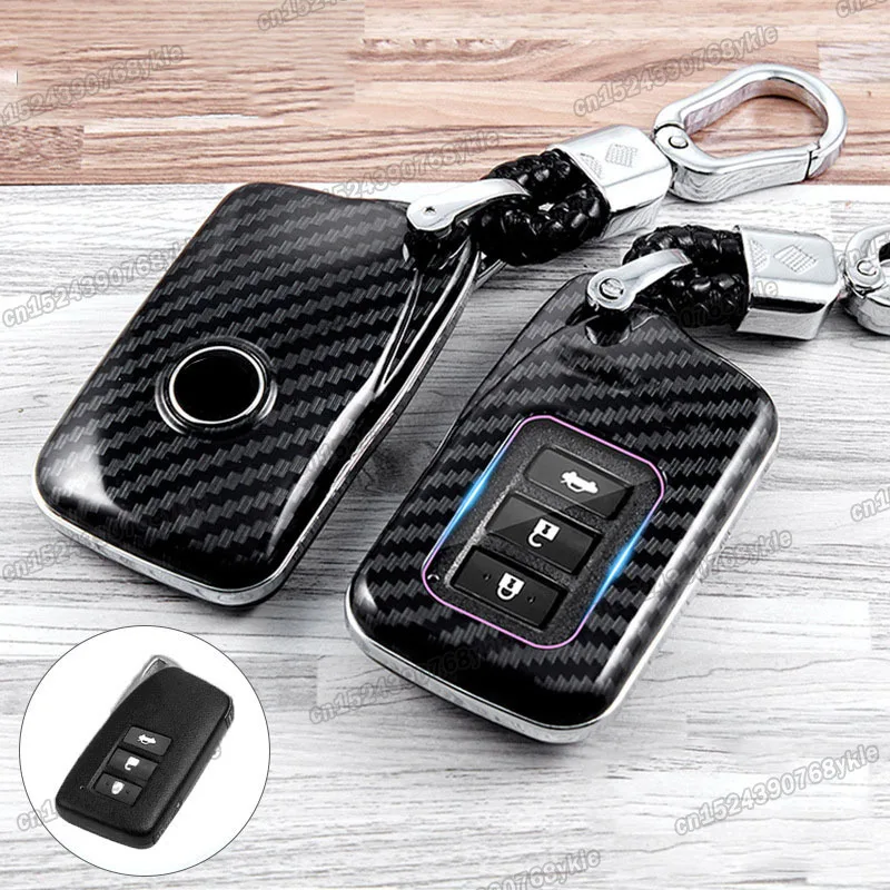 

carbon fiber car key case bag shell keychain for lexus gs gs350 gs300 2012 2013 2014 2015 2016 2017 2018 L10 2019 accessories