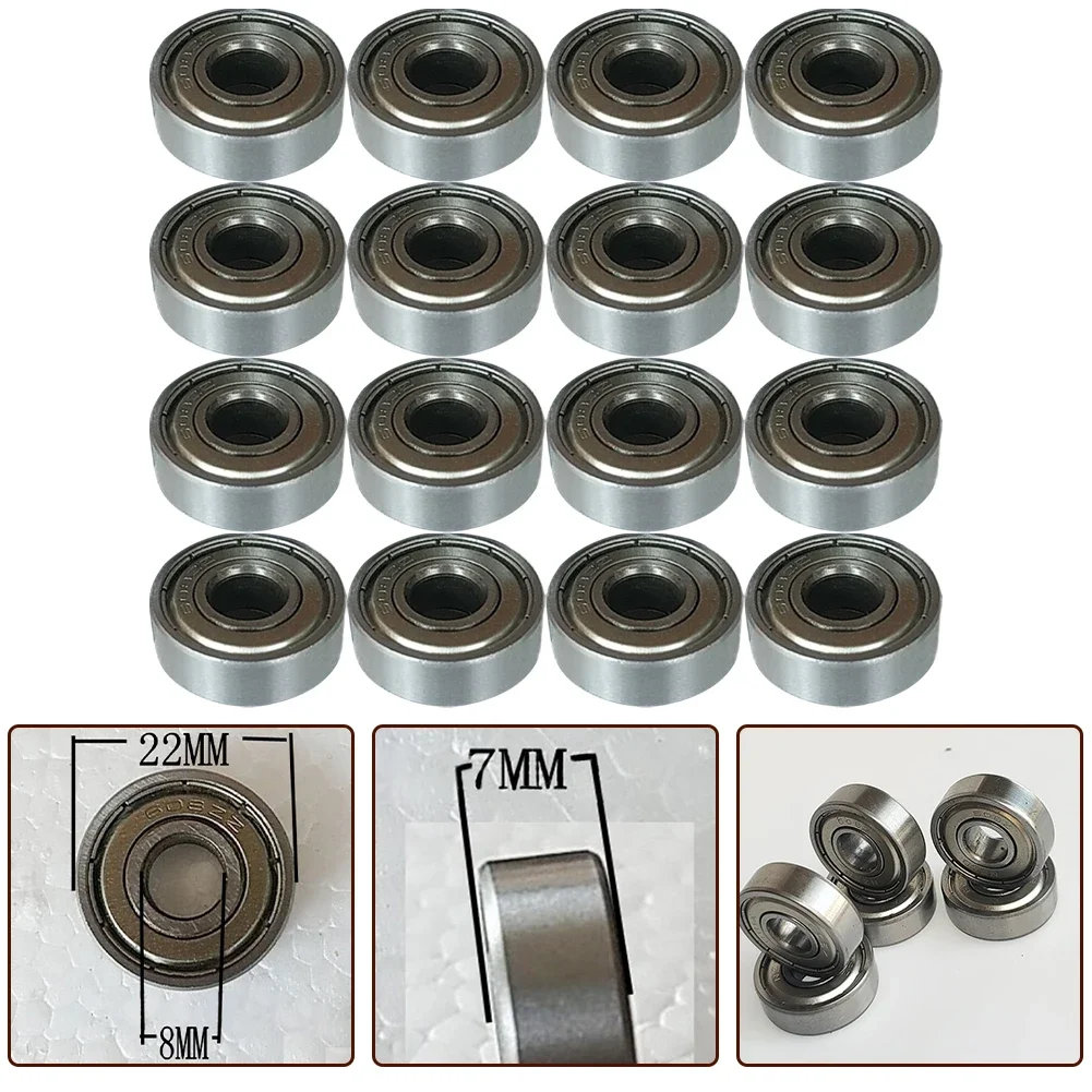 

16 Pcs Skateboard Roller Skate Scooter Wheel Bearings Black Bearing Spacers For Roller Skates X16 608ZZ Roller Skating Parts ﻿
