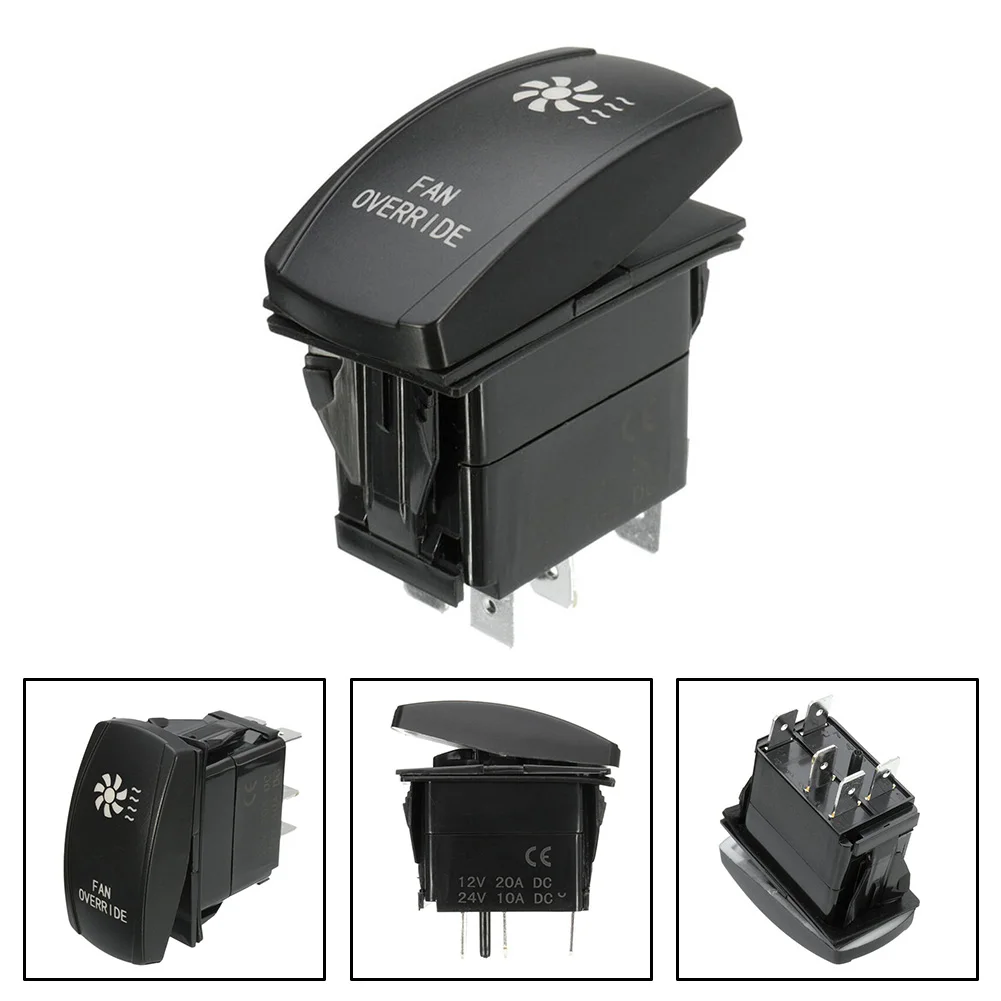 1pcs Brand New Car Rocker Switch Car Accessories Rocker Switch Control 5 Pin Auto Fan Override For ATV UTV