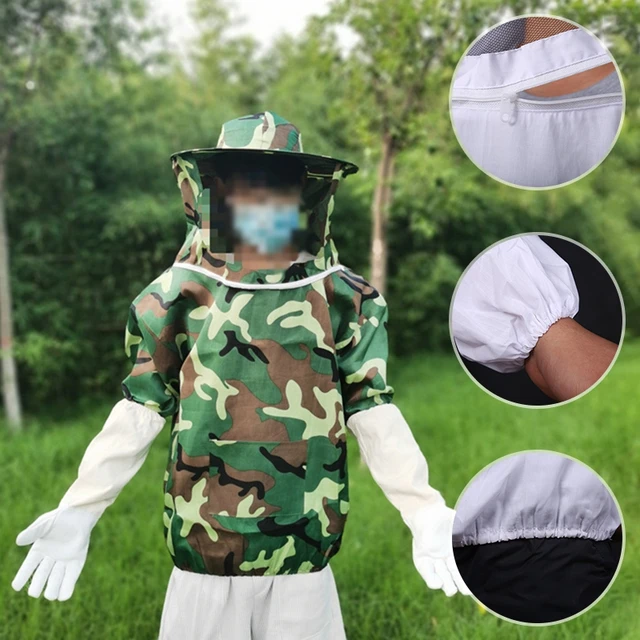 Méhbiztos Védőruházat Teljes Test Méhészeti Kendőhöz Anti-Káta Speciális Felszerelés Szakmai Biztonsági Ruházat Fátyol Motorháztető Kalapjával - Image 4