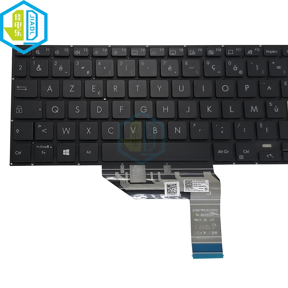 Backlight us ui Azerty Teclado Francês Asus S15 S533 S533fa-ds74 M513 Vivobook X513 X513ep-bq X513ua X513ea-bq653 510gla00 - Imagem 4