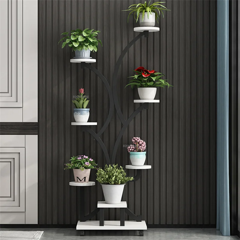 Indoor Plant Stand Living Room Floor Stand for Flowers Modern ...