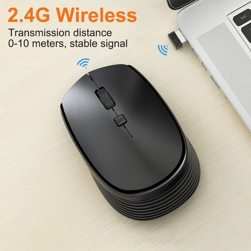 Wireless Mouse Gaming Mouse 2.4GHz Ergonomic Computer Mause with USB Receiver 1600 DPI Cordless Mice for Laptop PC Gamer