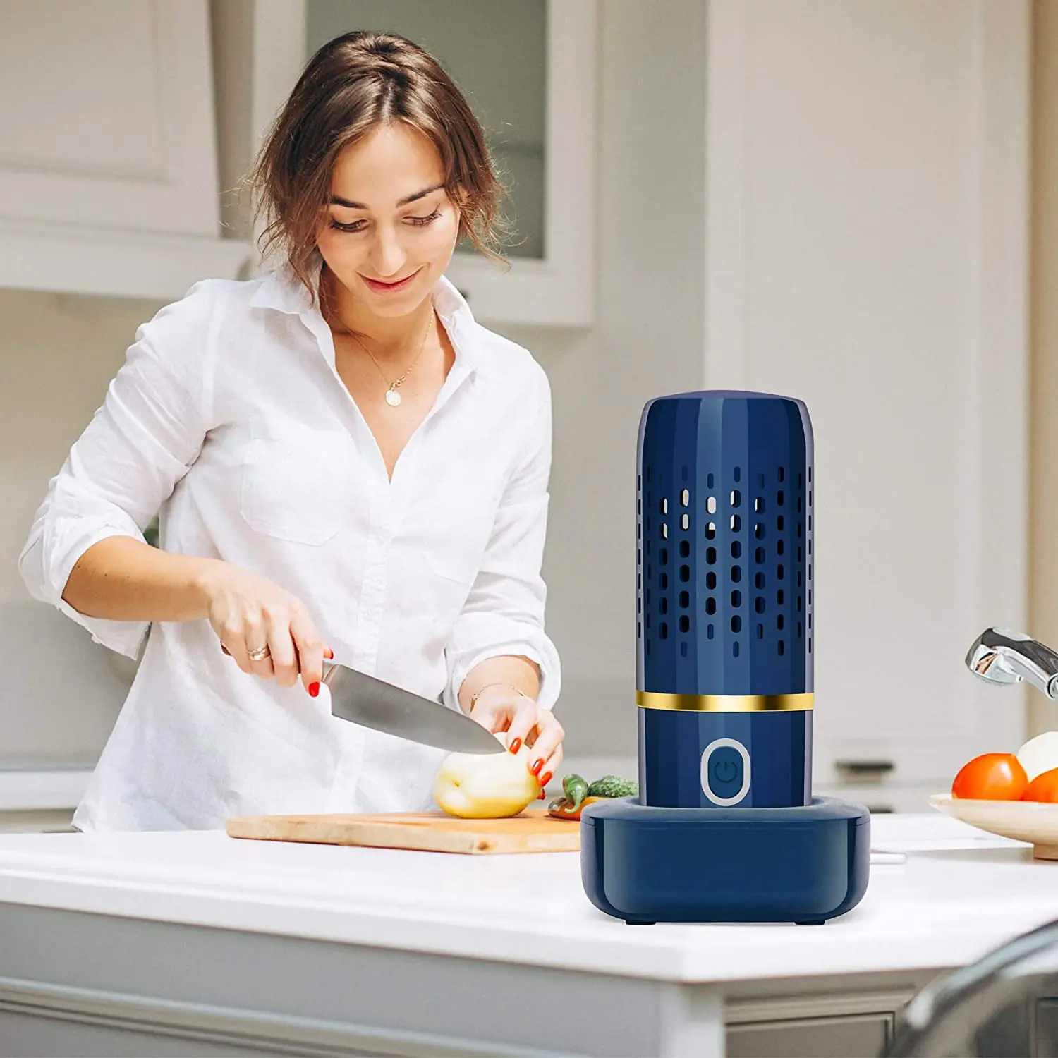 Vegetable Fruit Cleaner Ultrasonic Wireless Food Cleaner Suitable Outdoor Picnic Fruit Food Purifier