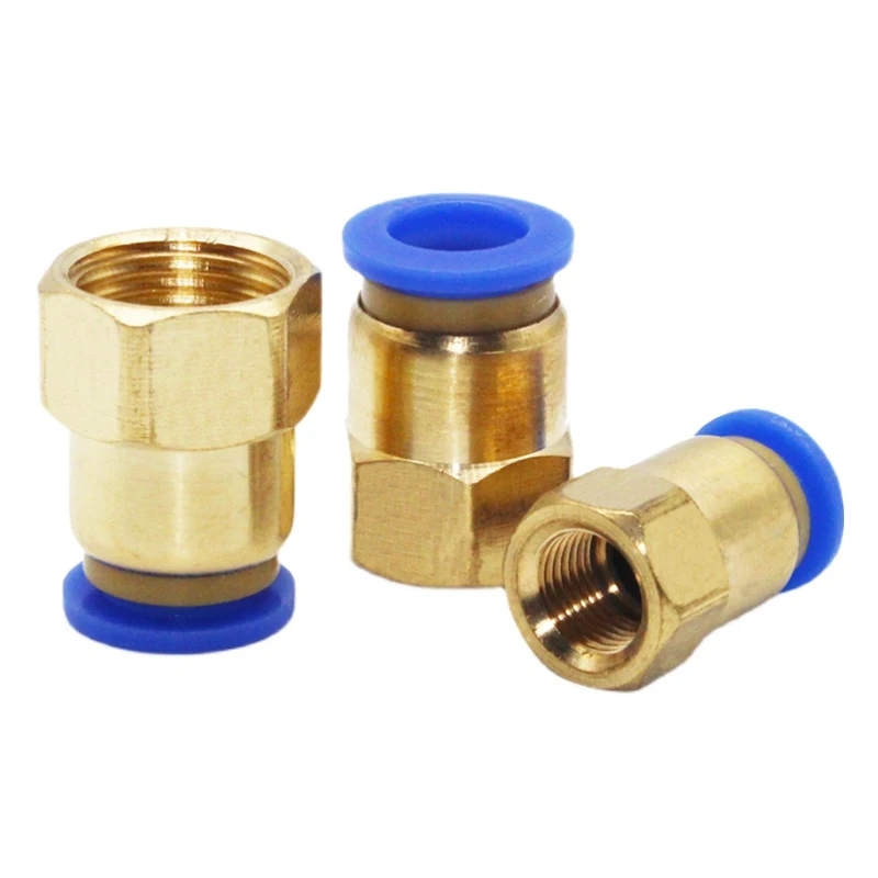 

50PCS PCF Pneumatic Female Quick Connector Fitting 4-M5 4-01 6-02 8-04 1/8 /1/4 3/8 1/2 Thread For Pipe 4mm 6mm 8mm 10mm 12mm
