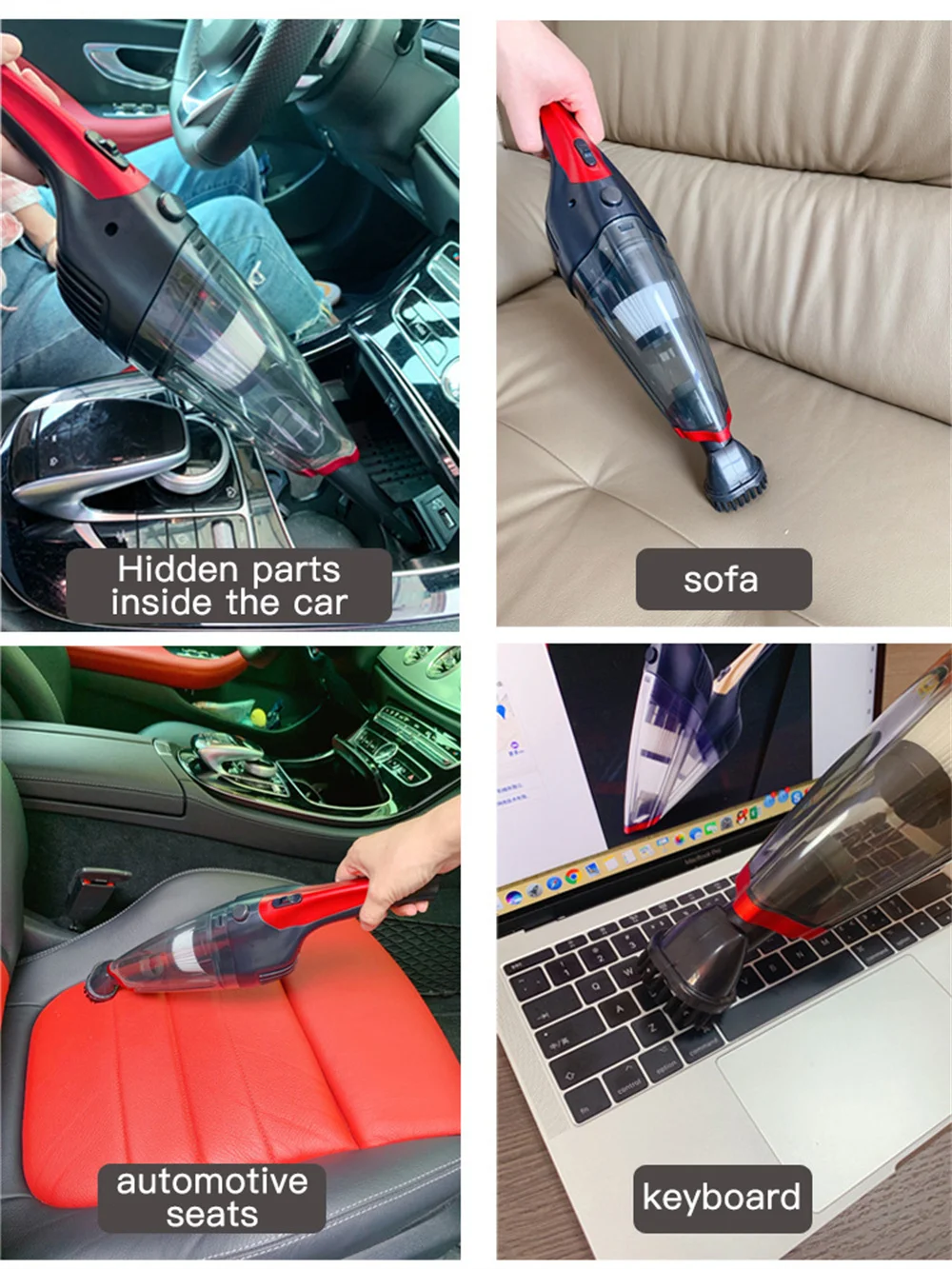 120W Wireless Car Vacuum Cleaner Rechargeable Wet and Dry Car Home Dual-use Hand-held