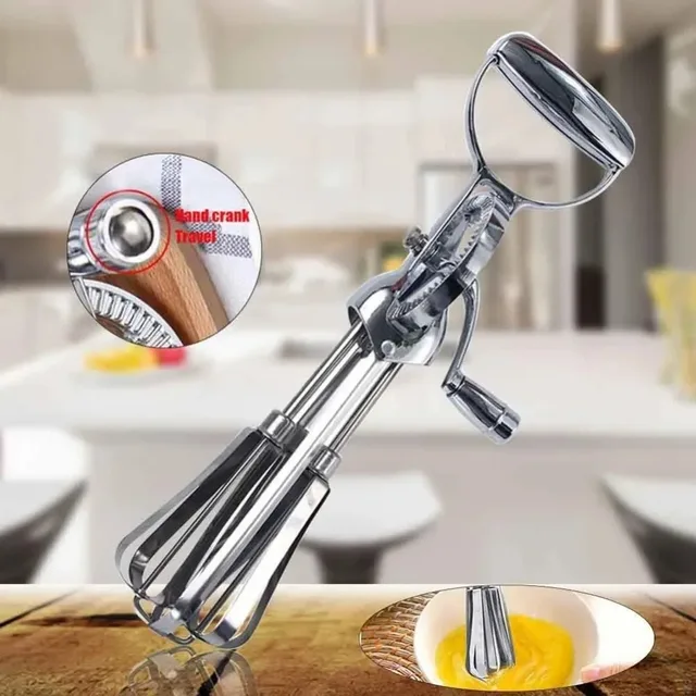 News Hand Crank Egg Whisk Milk Mixer Cream Butter Blender Stiring Foam Mixer Kitchen Cooking Tool Kitchen Utensils 2025 4