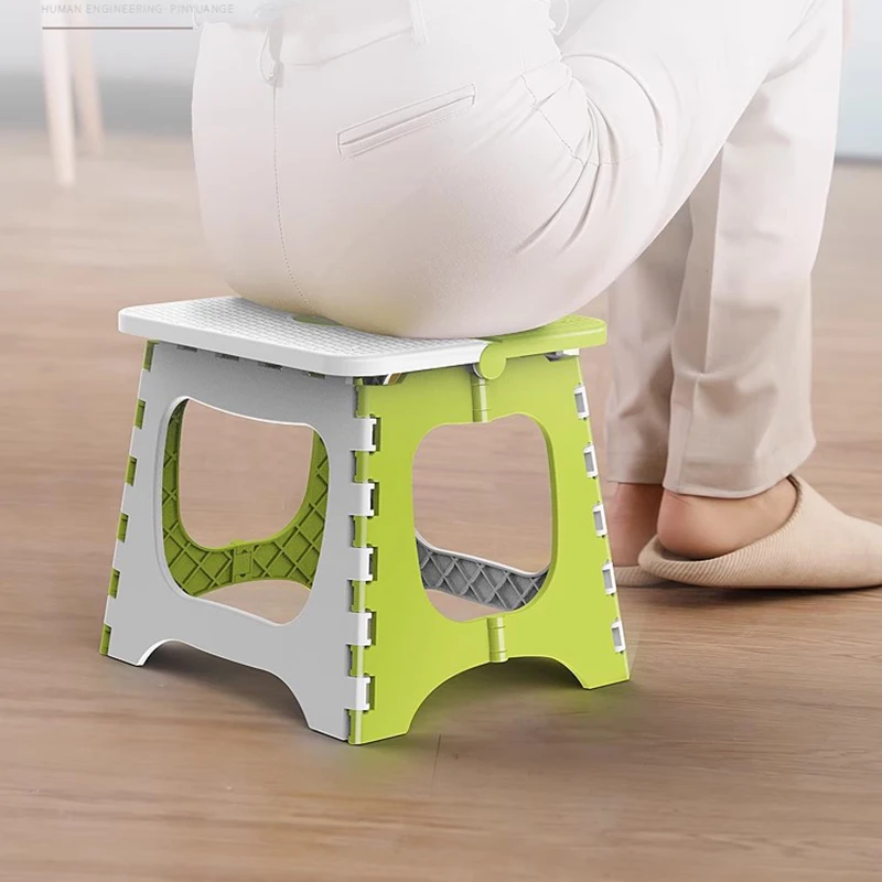 Plastic Folding Small Stool Portable Thickened Household Space-saving Outdoor Fishing Bench Horse Chair Lightweight Shrink 3