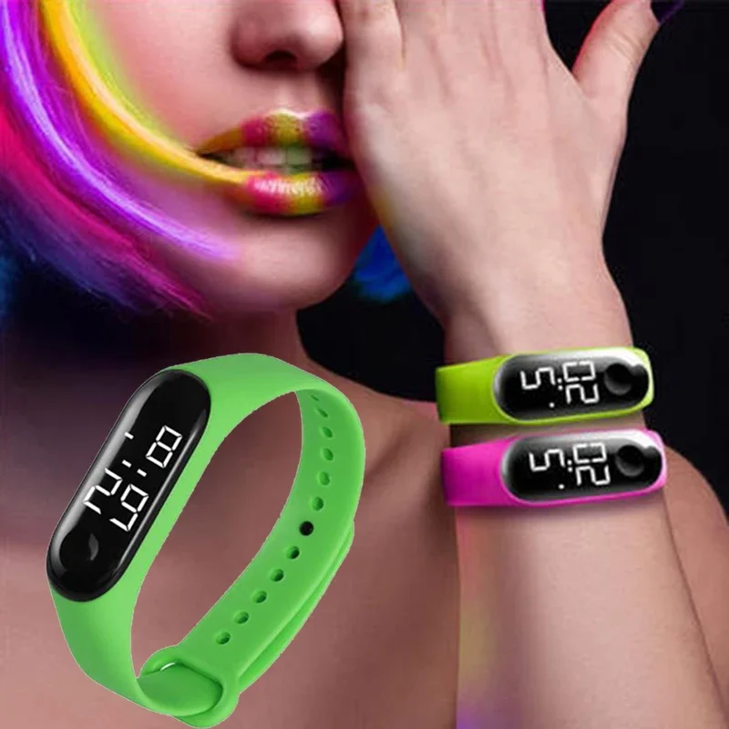 

New Led Wristwatch Fitness Color Screen Smart Sport Bracelet Activity Running Tracker for Men Women Silicone Watch
