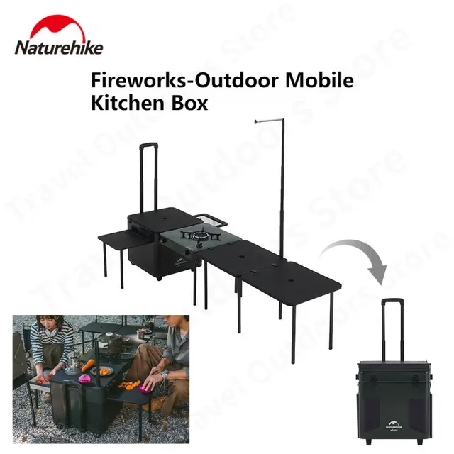 Naturehike Hordozható Barbecue Főző Konyhai Tábor Asztal Készlet Konyha Kültéri Kemping Igt Piknik Bbq Combo Table