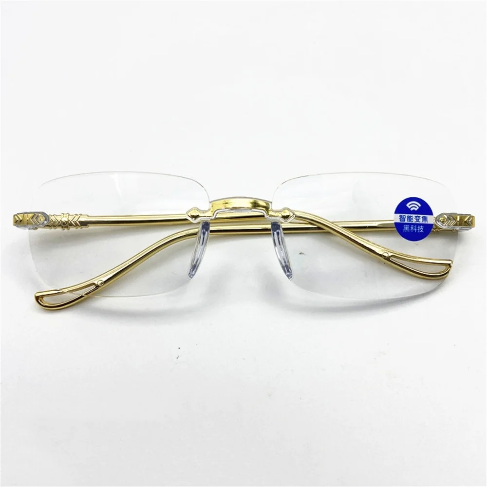 Männer Anti-Blaulicht HD Presbyopie Brille rahmenlose ultraleichte Lupe Lesebrille für Frauen und Männer 400 bis – Detail 6