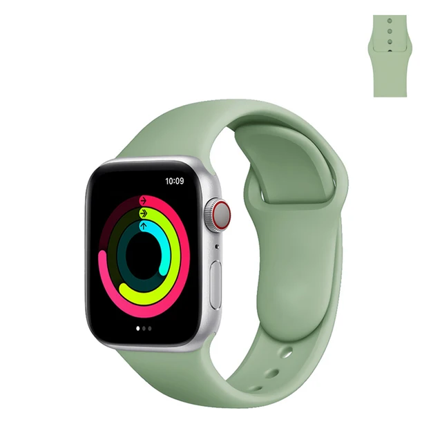 Sport Silicone Strap for Apple Watch Band 45mm 41mm 40mm 38mm Soft Bands Waterproof Wristbands for iWatch Series 7 SE6 5 4 3 2 1 16