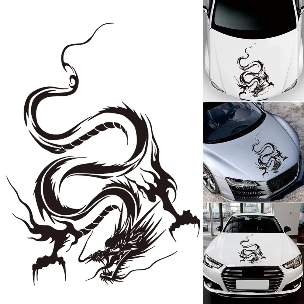 

50x36cm Universal Car Body Sticker Hood Dragon Pattern Waterproof Graphic Decal Fit for Toyota VW Nissan Most Cars carro CSV