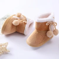 Baby Autumn Winter Boots Baby Girl Boys Winter Warm Shoes Solid Fashion Toddler Fuzzy Balls First Walkers Kid Boots ﻿ 3