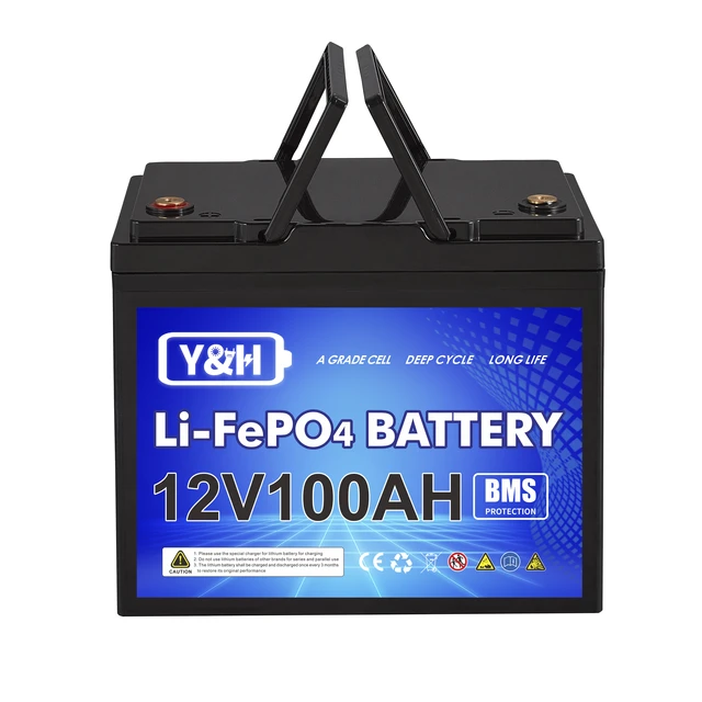 Y&H Portable 12V 100Ah LiFePO4 Lithium Battery,3000 Deep Cycle