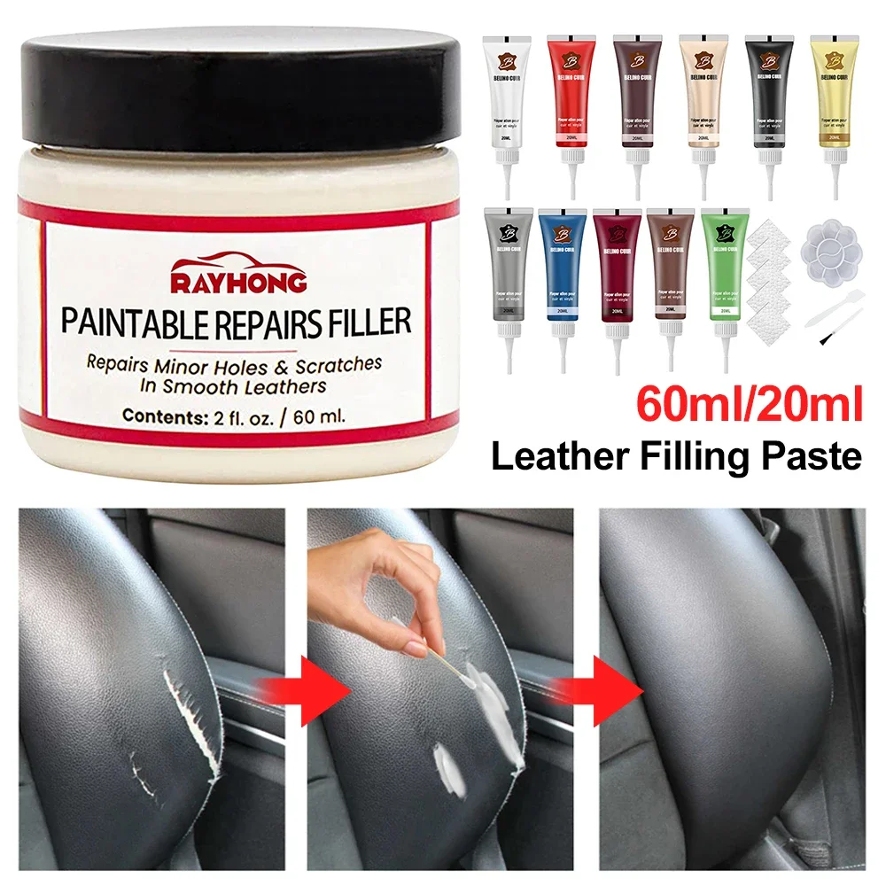 Leather Filler Paste 60ml for Car Seat Scratch Repair