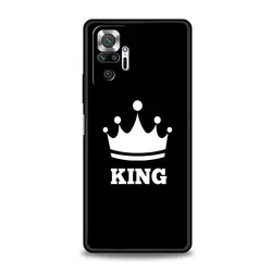 Cover per telefono a tema coppia con corona di re e regina