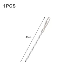 Dual Pack Flexible Drain Cleaning Brush - Bathroom & Kitchen Clog Remover Tool (1PCS 45cm)