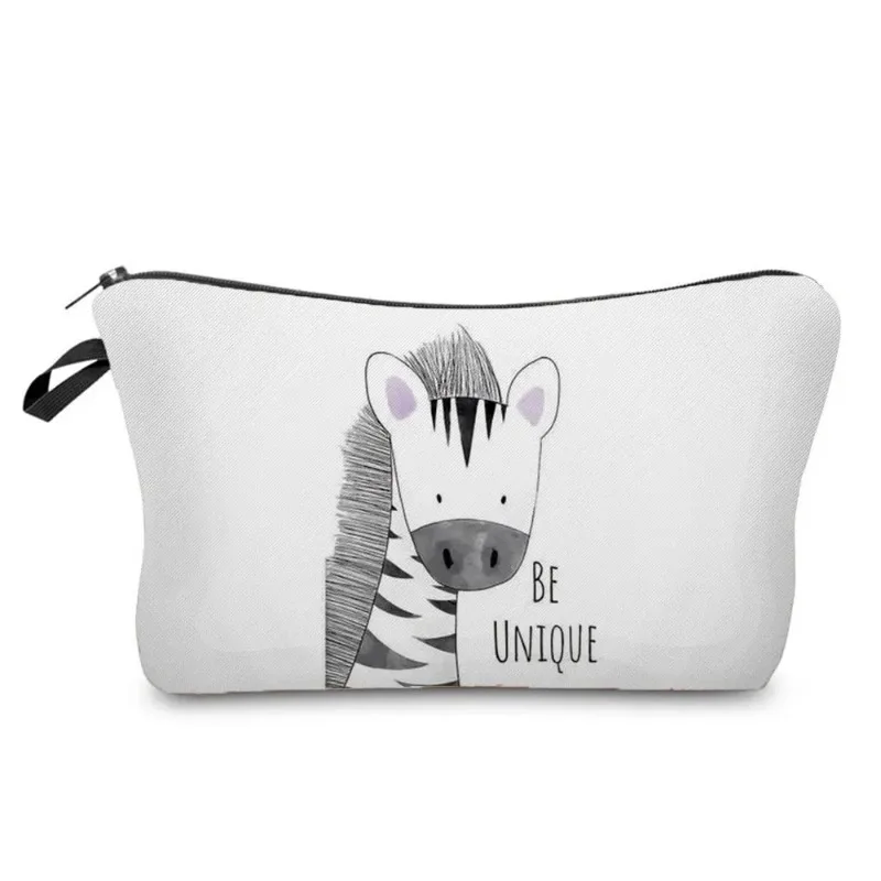 Toy Storage Children Best Gift Cosmetic Bag Lovely Watercolor Animal Print Cartoon Dinosaur Bear Makeup Bags Women Customizable 3