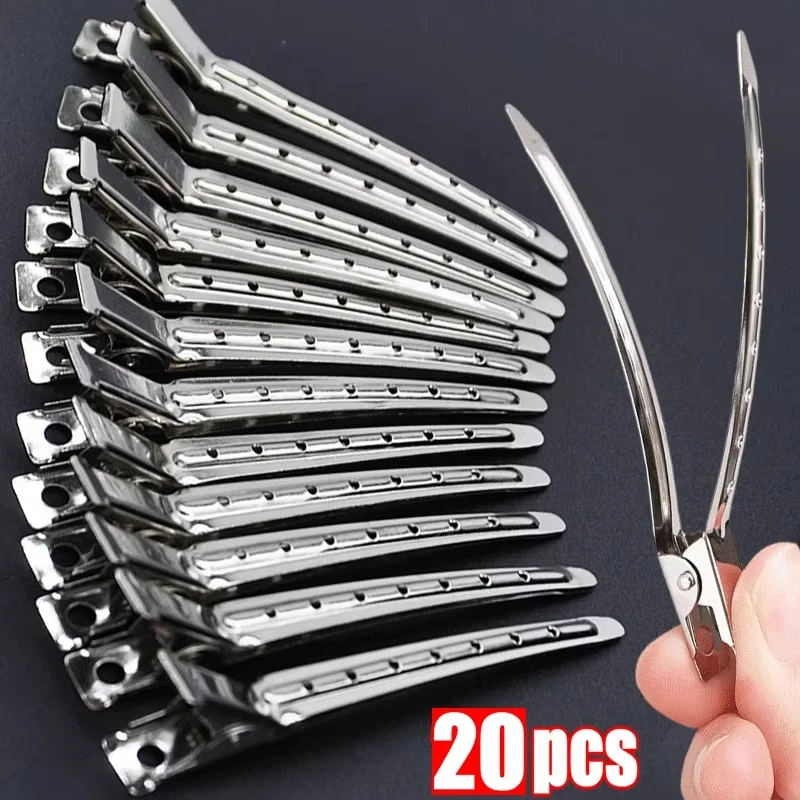 Enhanced Hair Styling Sectioning Clips - Metal Steel Hairdressing Tools