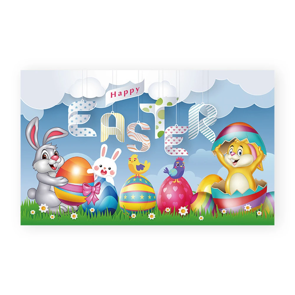 

Easter Banner Easter Eggs All Things Resurrection Festival Event Party Decoration Atmosphere Supplies Photo Background Cloth